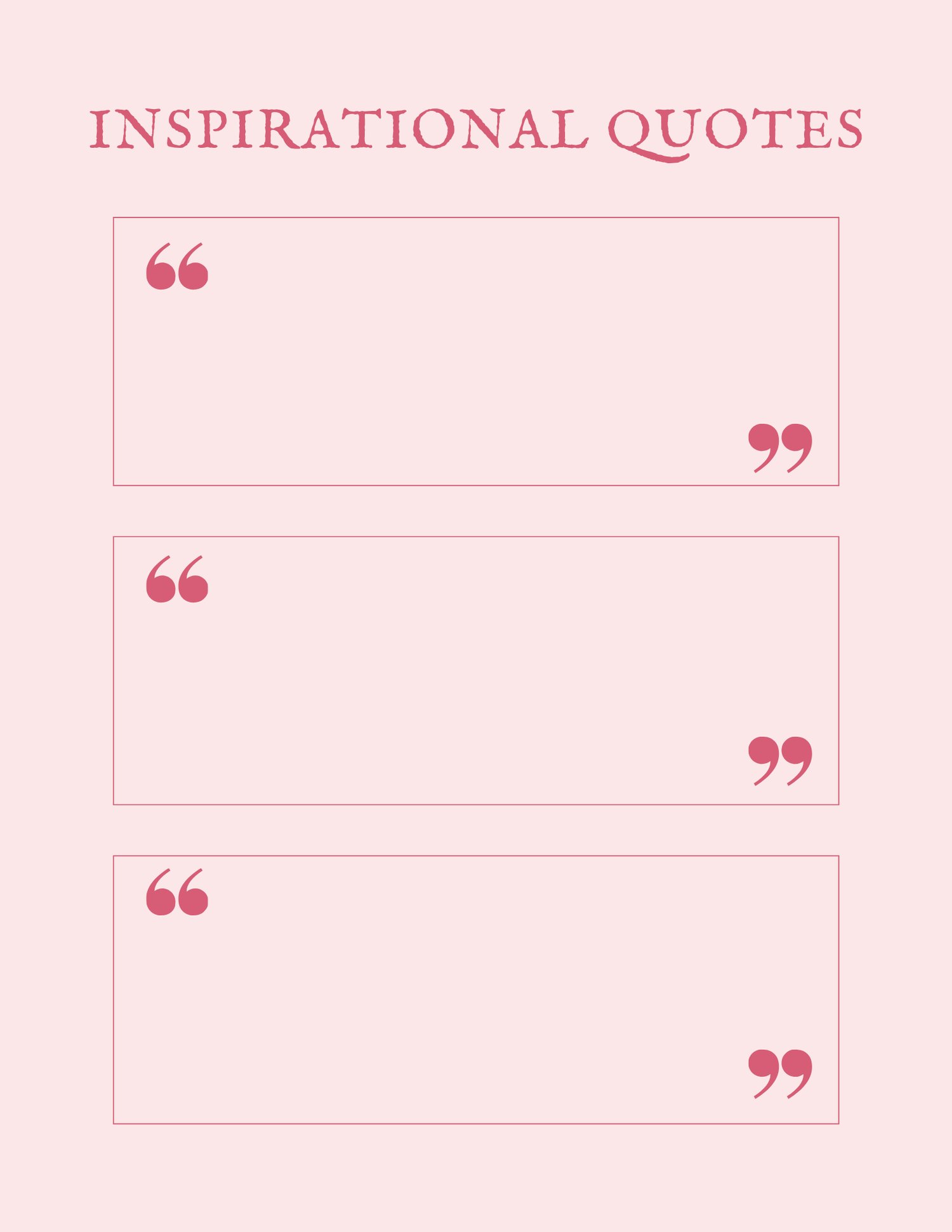 Inspirational quotes page layout for daily motivation.