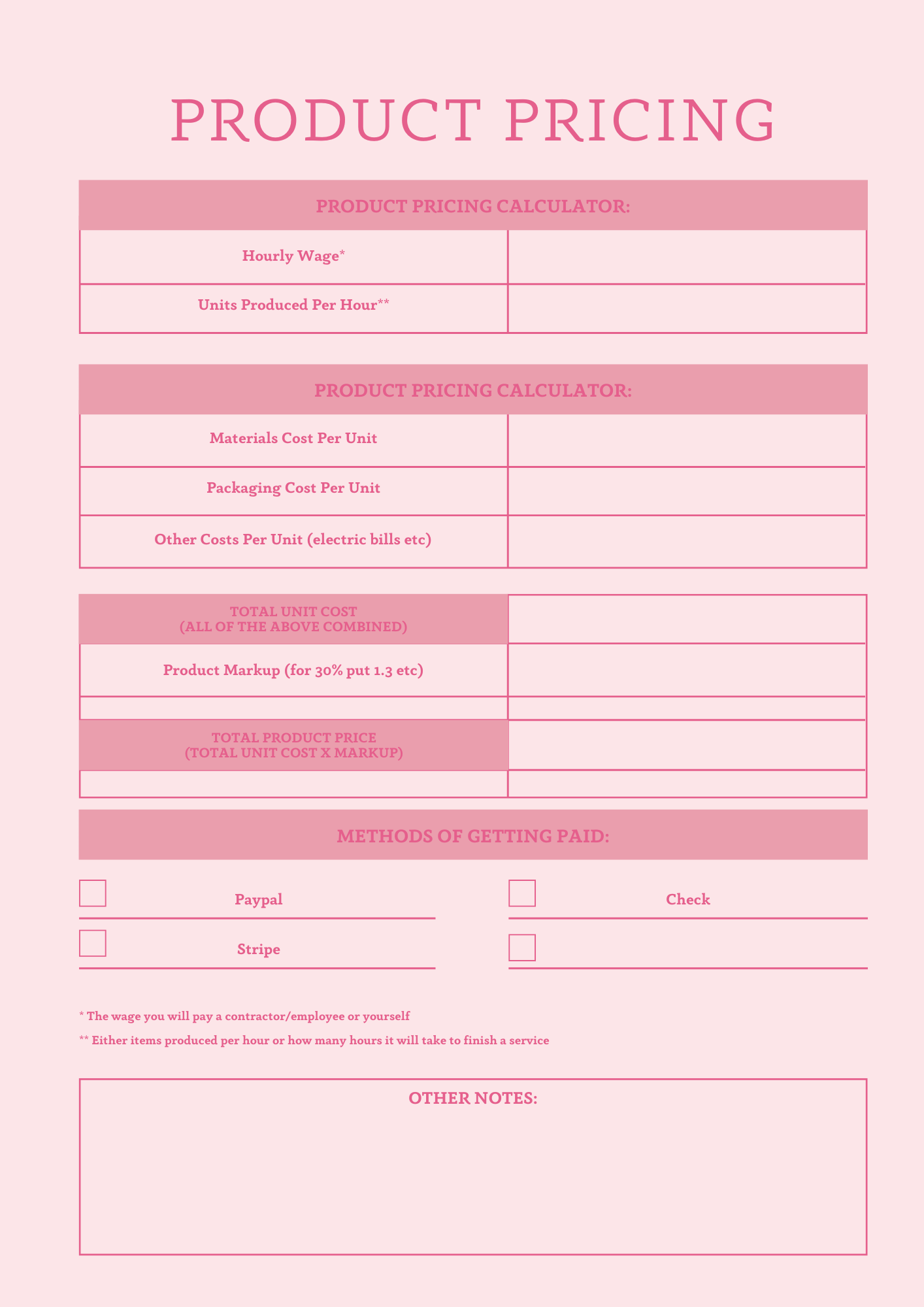 Printable PDF pre-launch costs and budget tracking sheet.