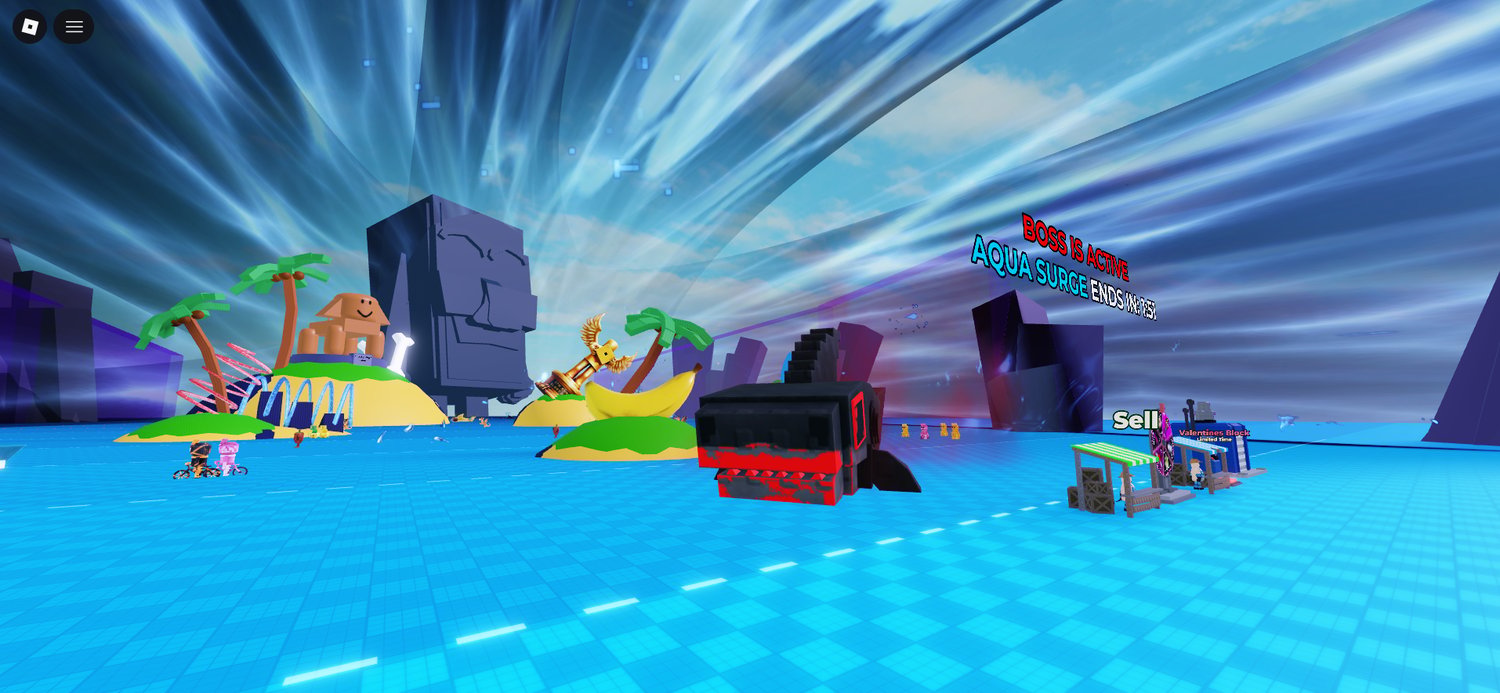 Player exploring sea environment by boat