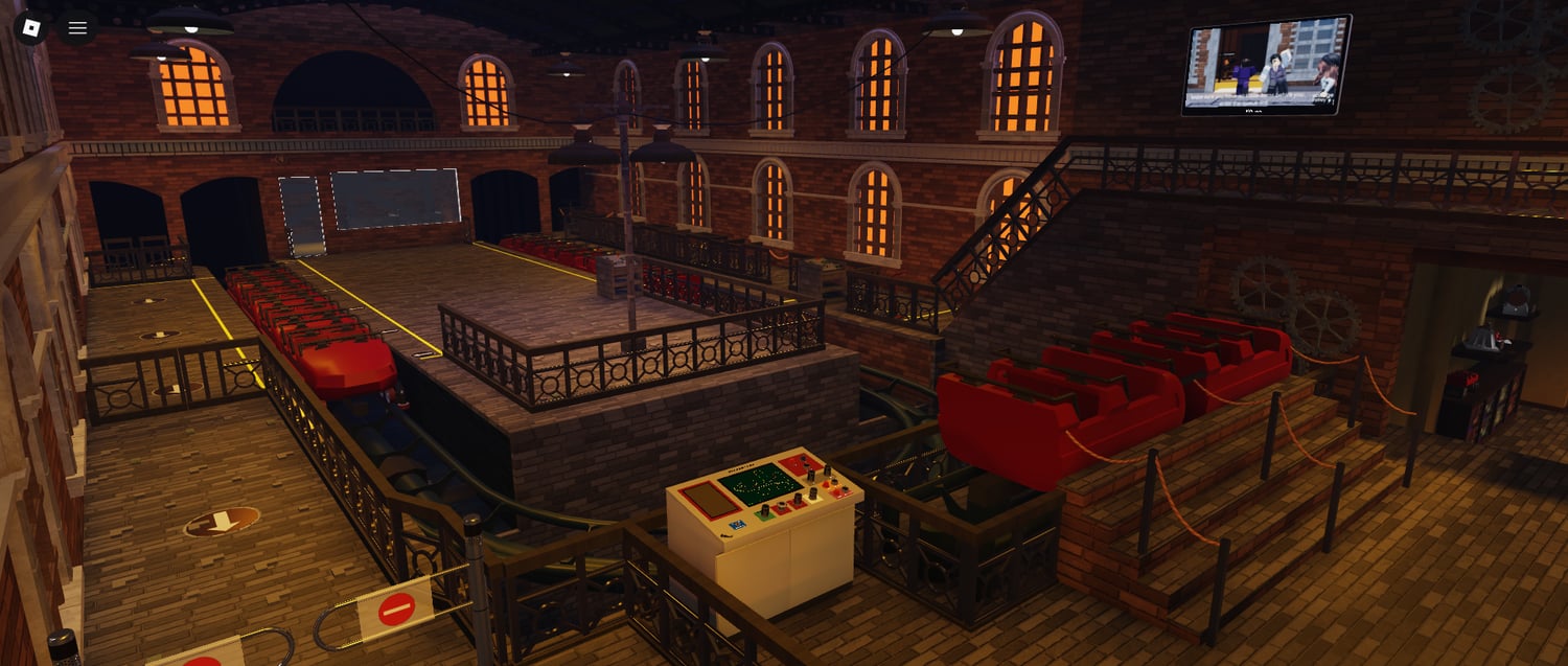 Roller coaster track system Roblox game