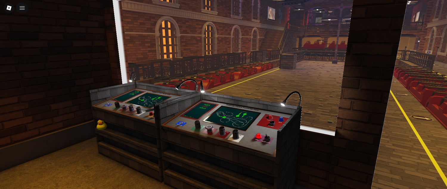Theme park attraction environment Roblox