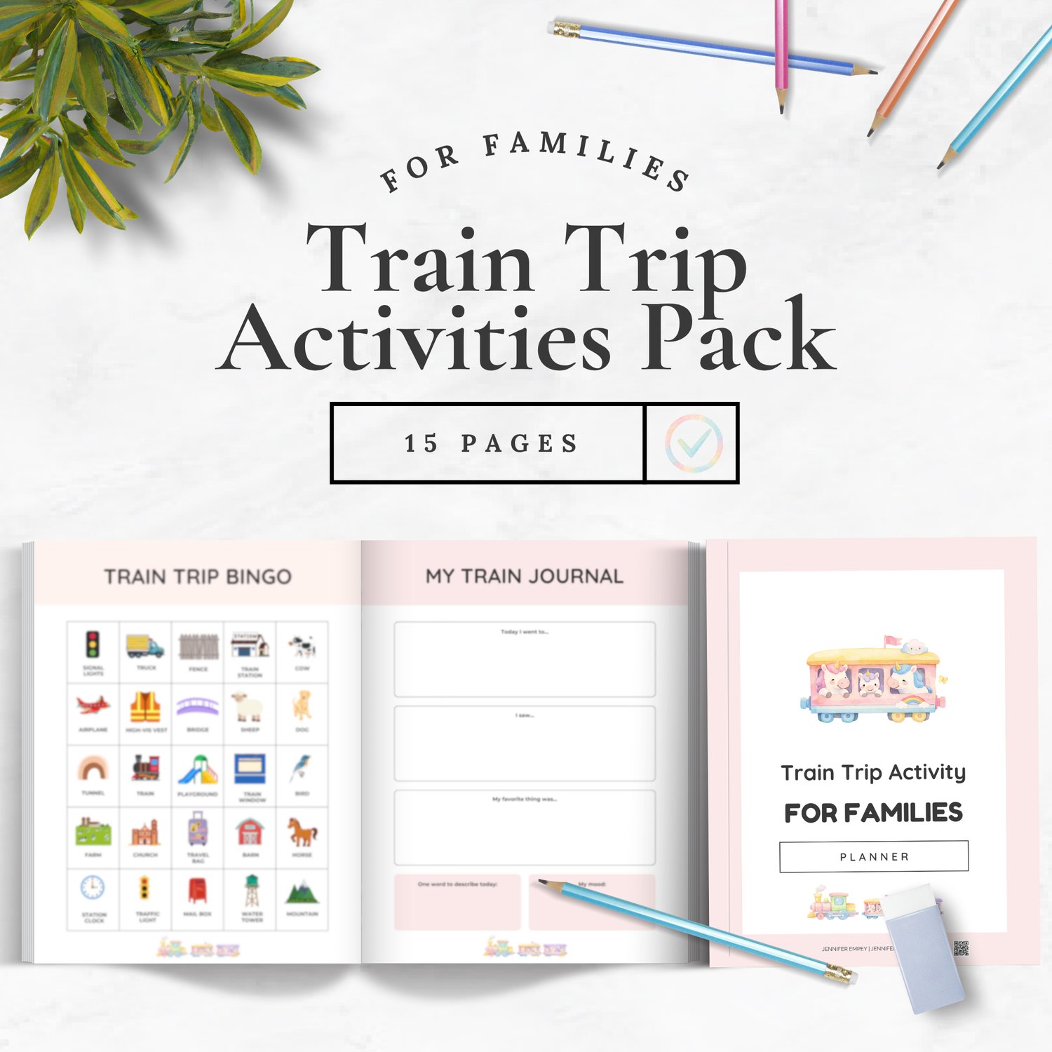 For Families Train Trip Activities Pack