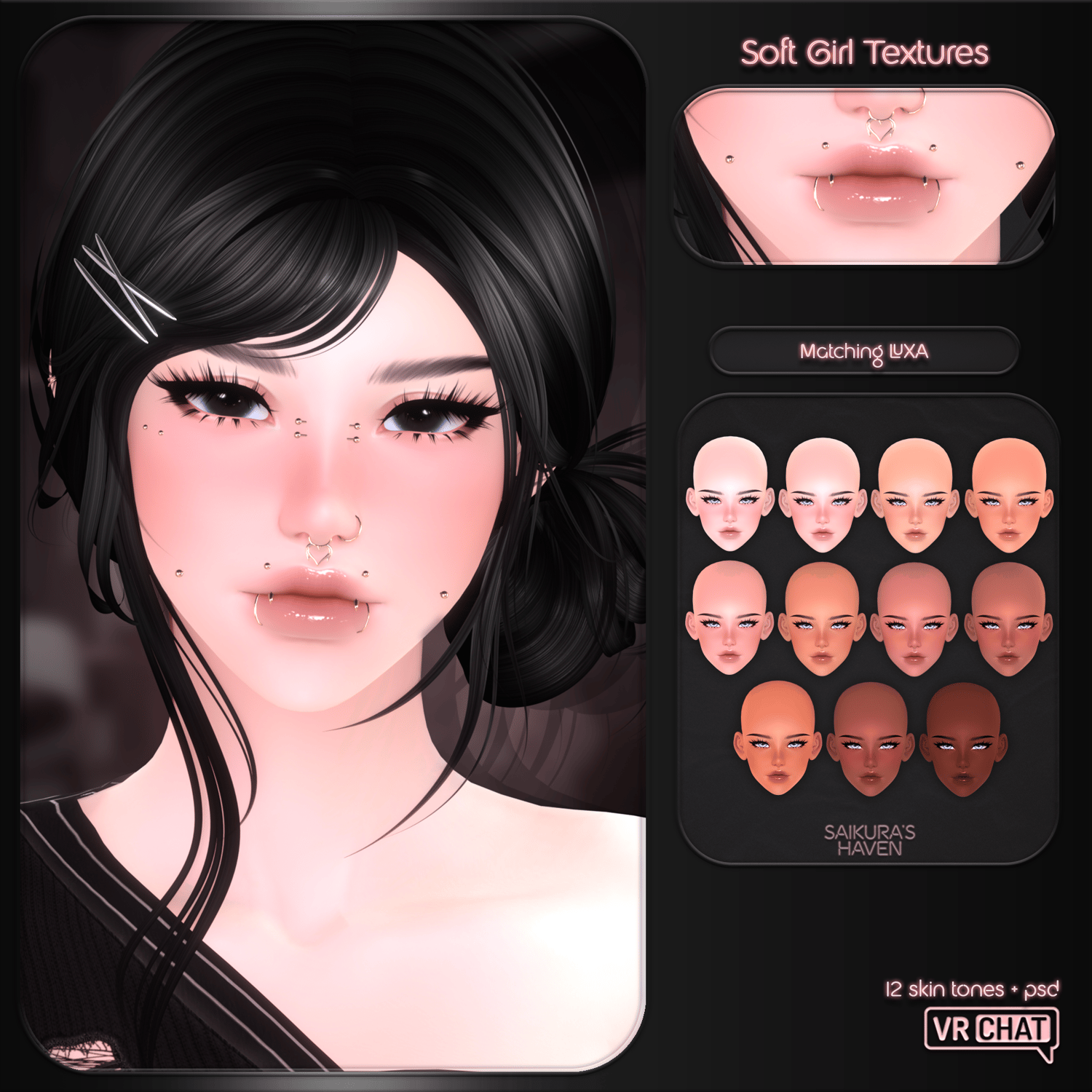 "Soft Girl" — Dolce Textures for VRChat