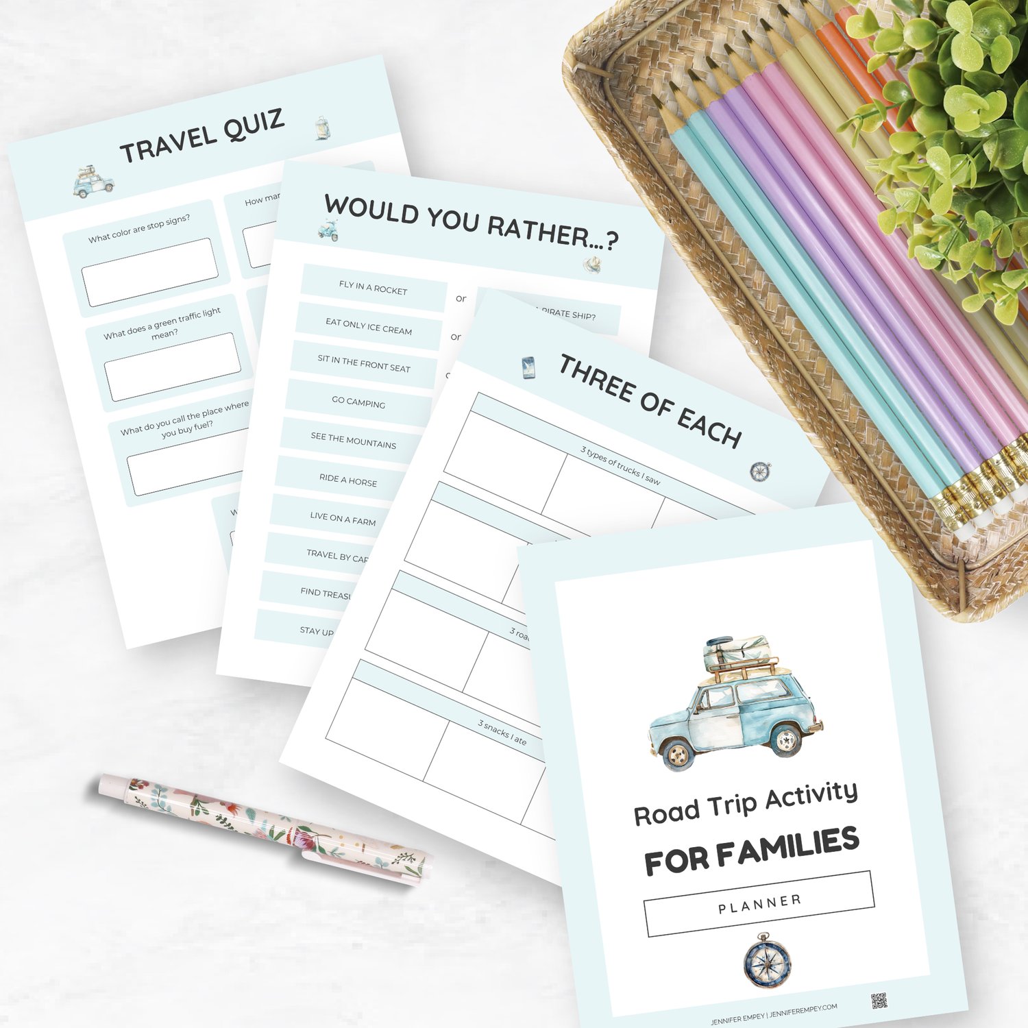 For Families Road Trip Activities Pack