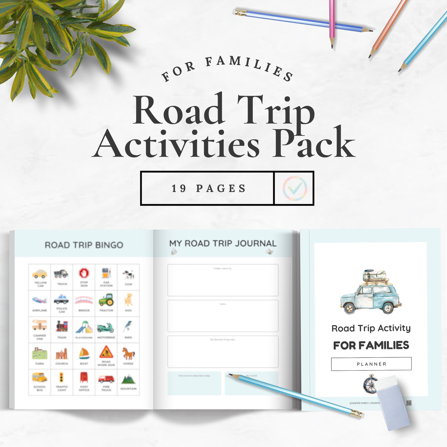 For Families Road Trip Activities Pack
