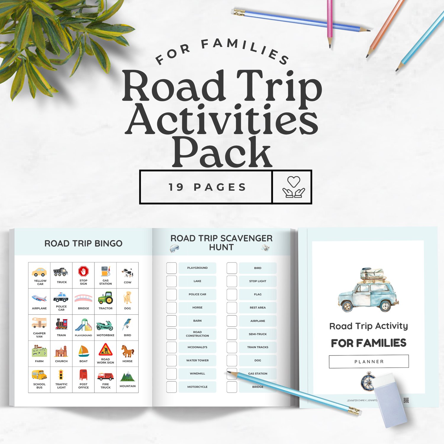 For Families Road Trip Activities Pack
