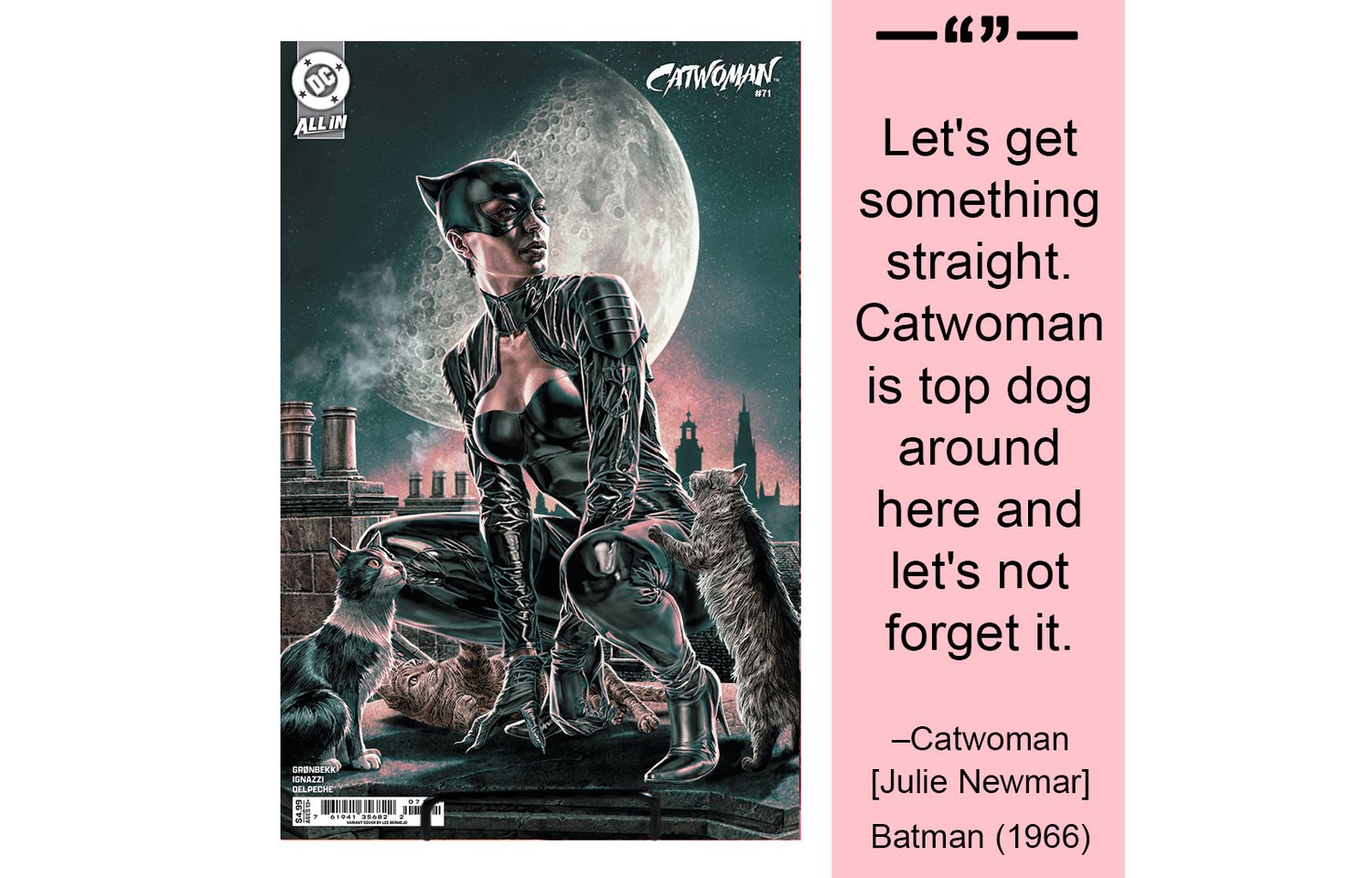 Catwoman #71 - Cover art by Lee Bermejo