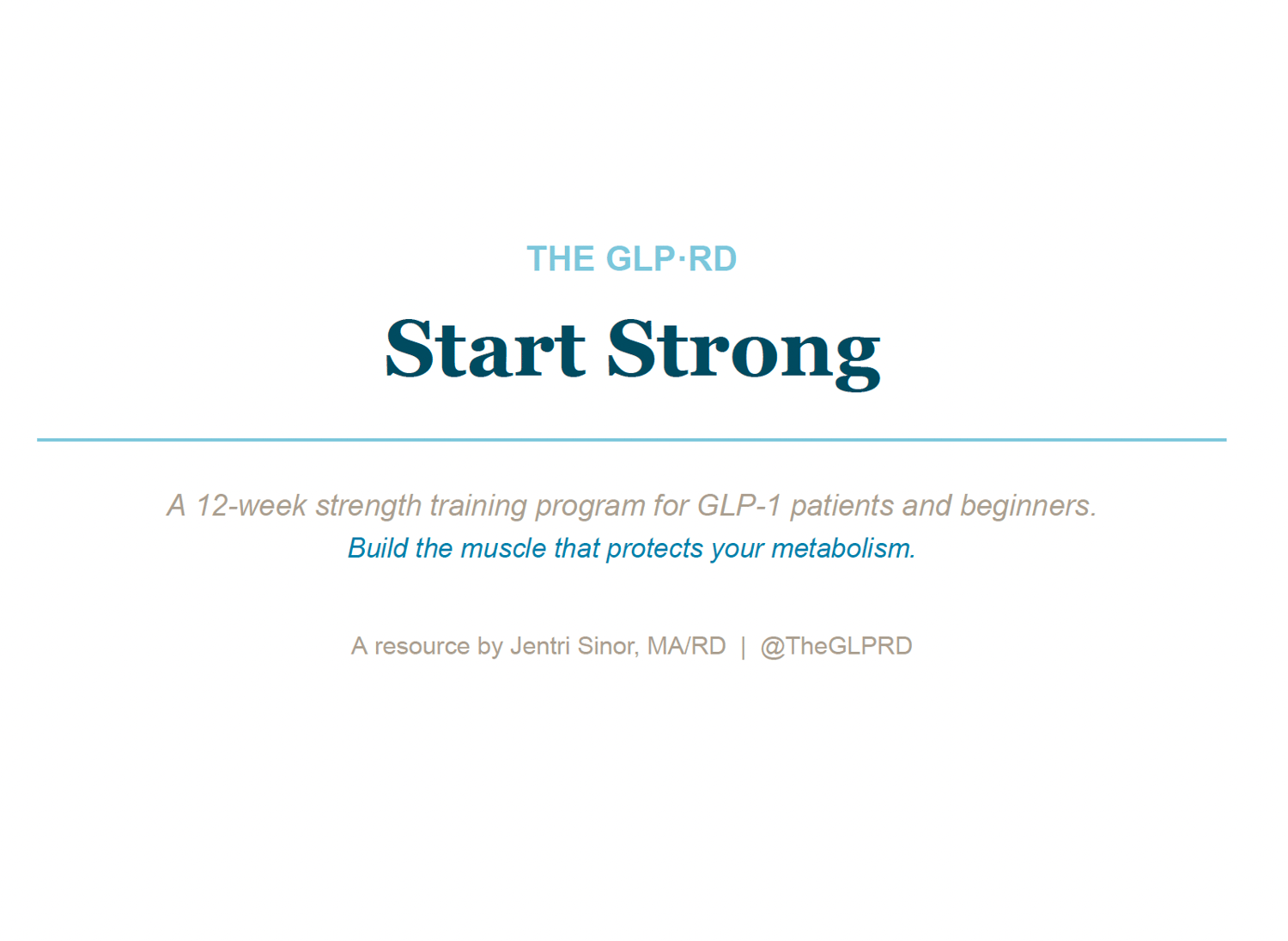 Start Strong: 12 Week Strength Training Program for Beginners GLP-1 ...