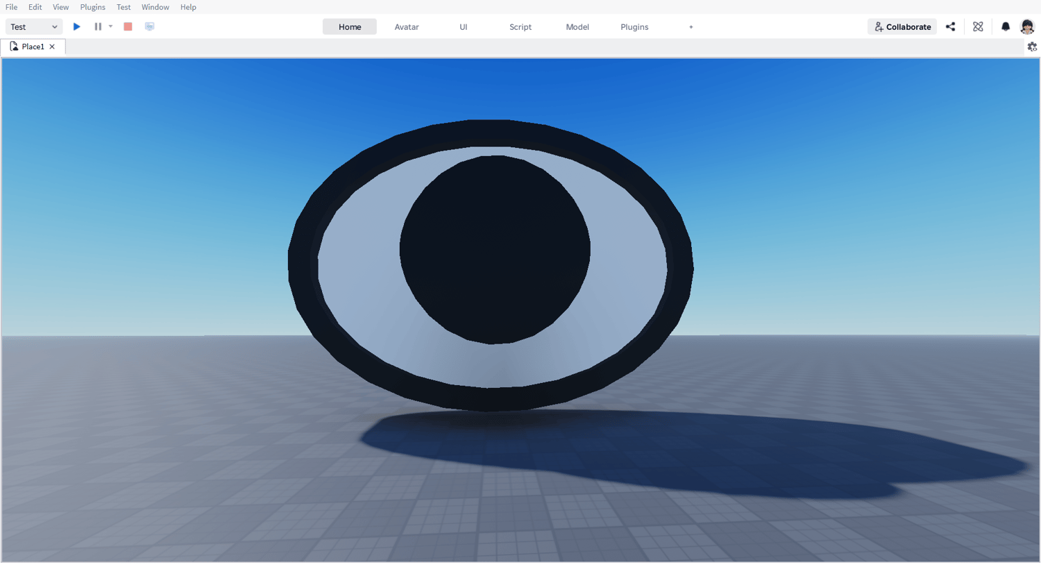 Roblox black white eye model