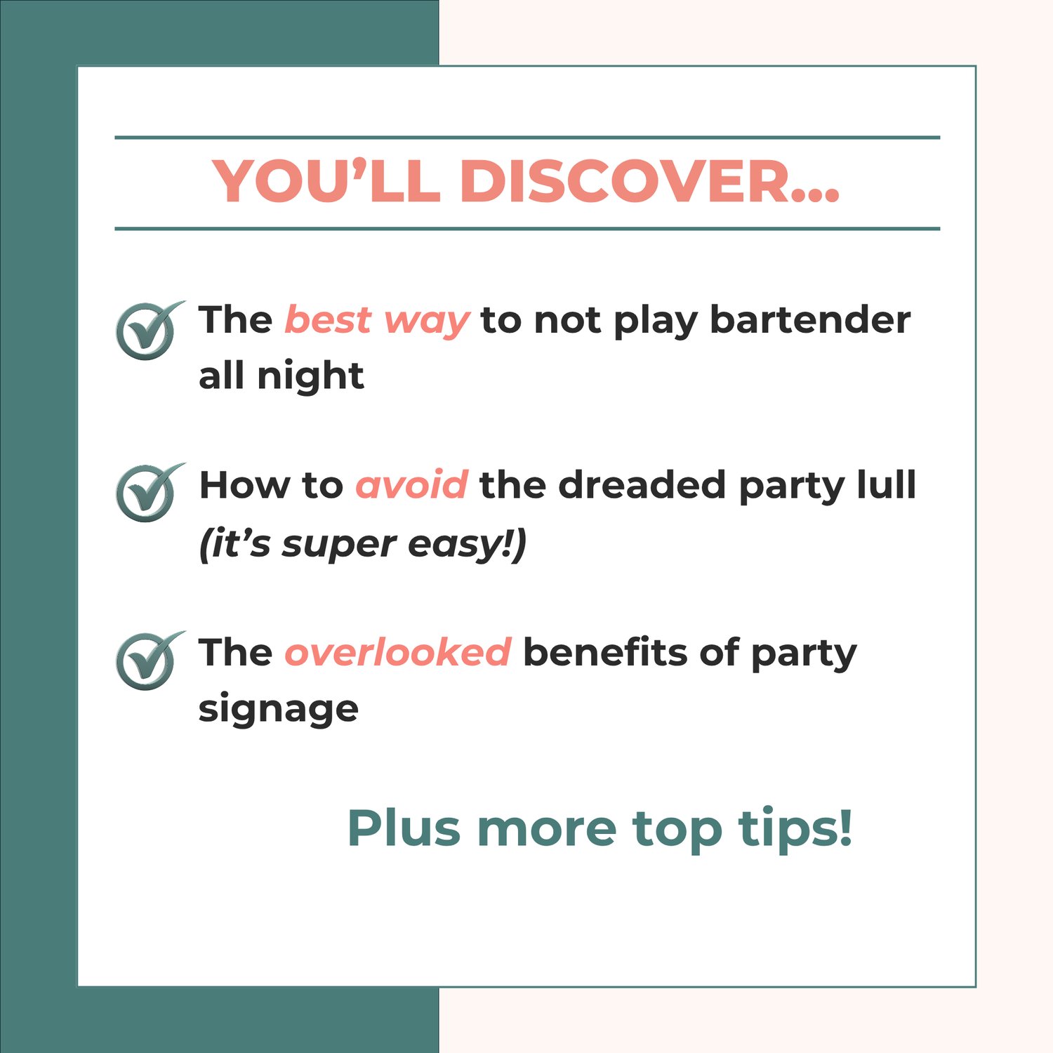 Digital download instructions for the party host cheat sheet PDF showing options to save, view on devices, or print for 50th birthday planning.