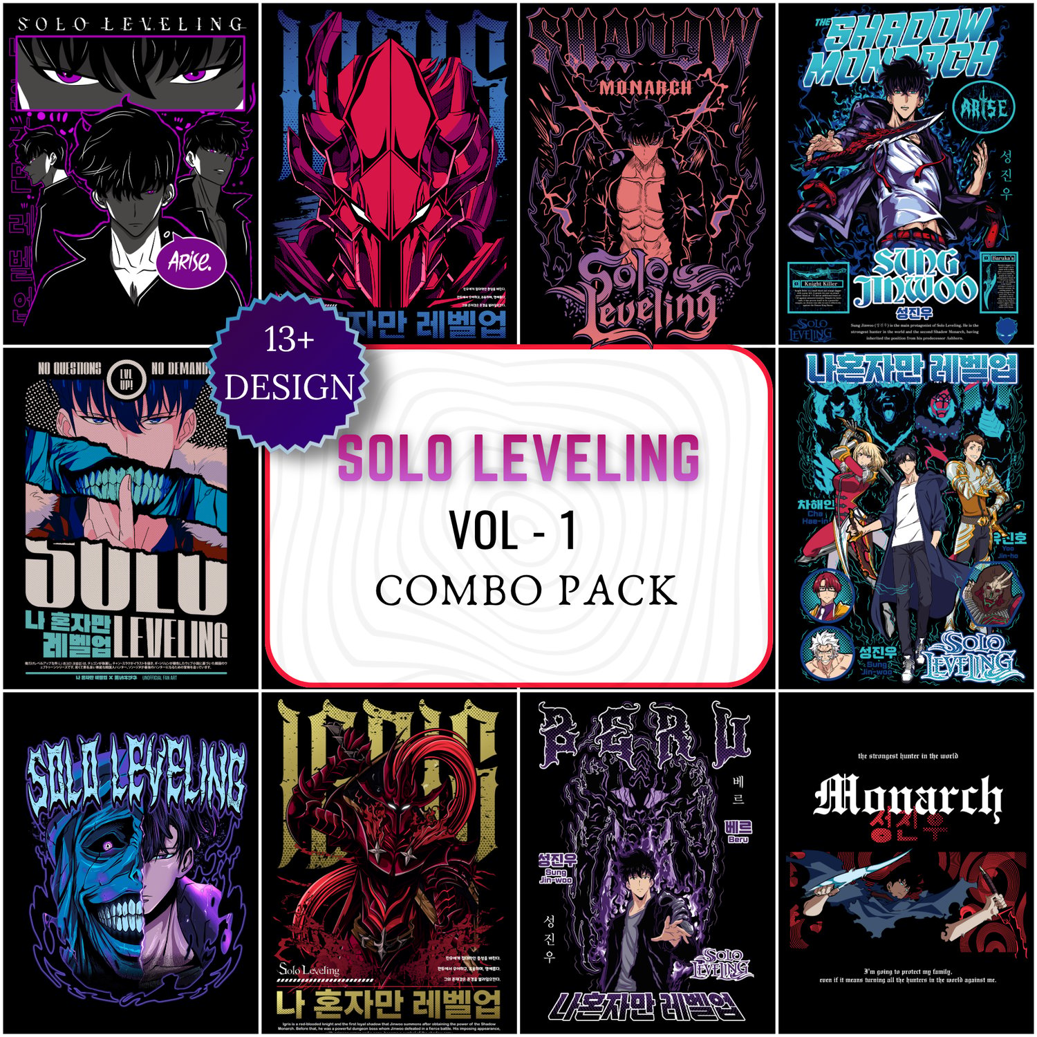 SoloLeveling, SungJinWoo, ShadowMonarch, Beru, ShadowArmy, Arise, AnimeTShirtDesign, AnimePNG, AnimeBundle, StreetwearDesign, GraphicTee, PODDesign, AnimeMerch, ManhwaDesign, ShirtDesign, EditableFile, DigitalDownload, AnimeArtwork, SoloLevelingDesign, Hu