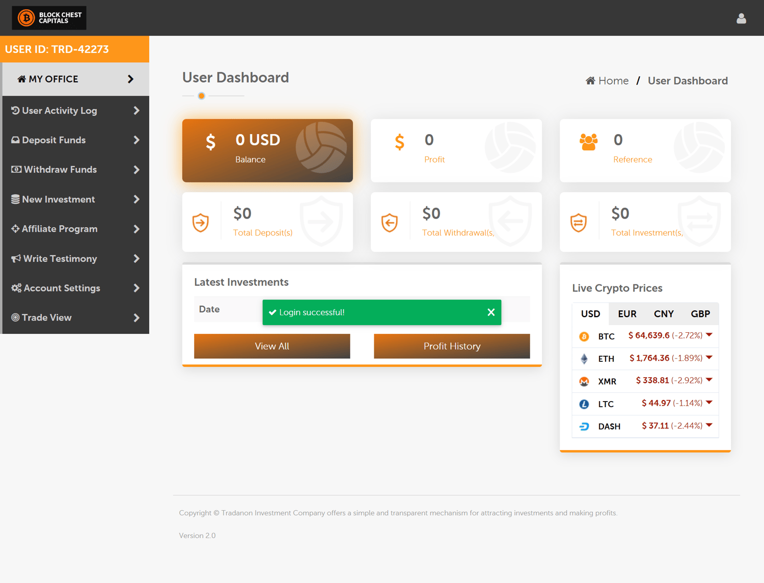 Cryptocurrency Broker Investment Website Source Code