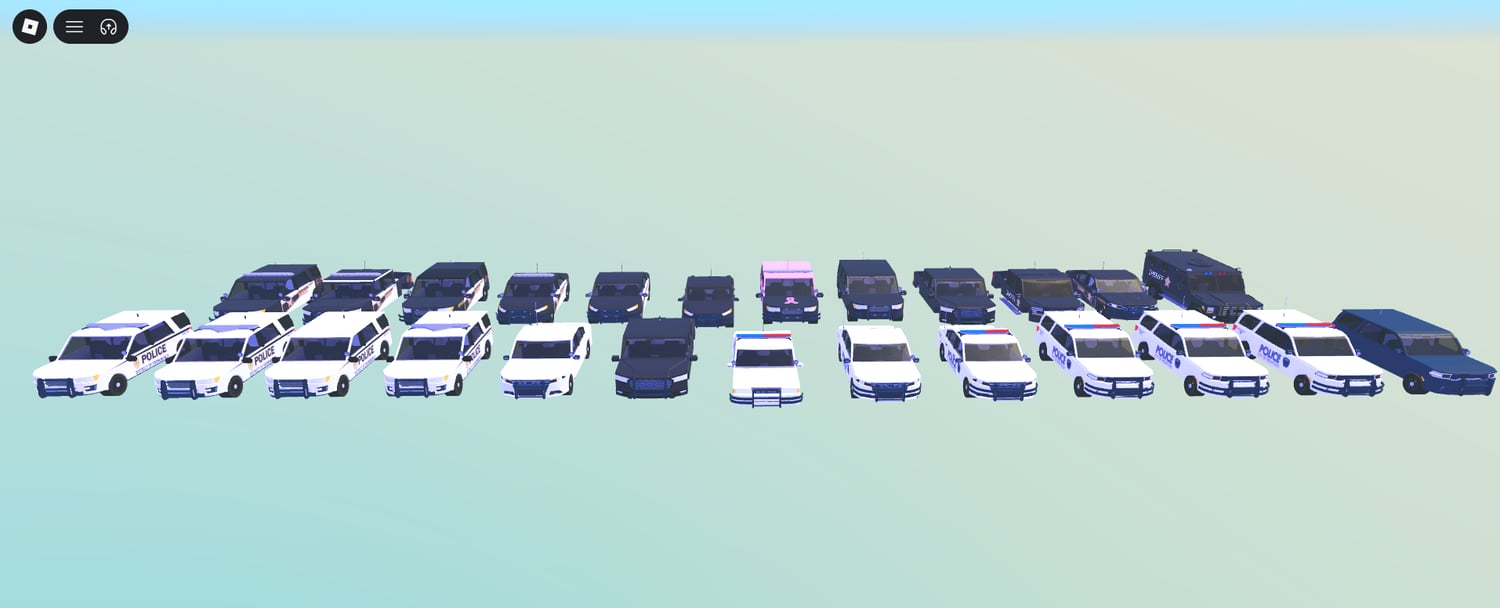 Roblox low poly police vehicle pack