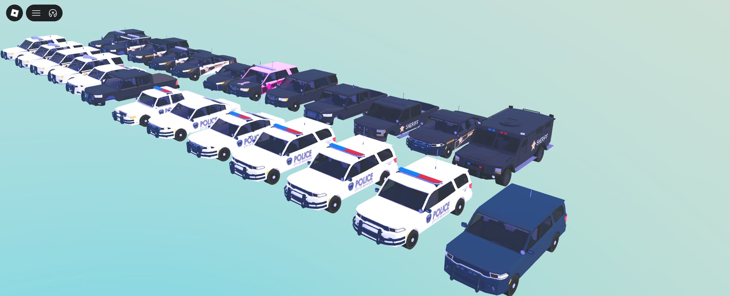Roblox black and white police cars
