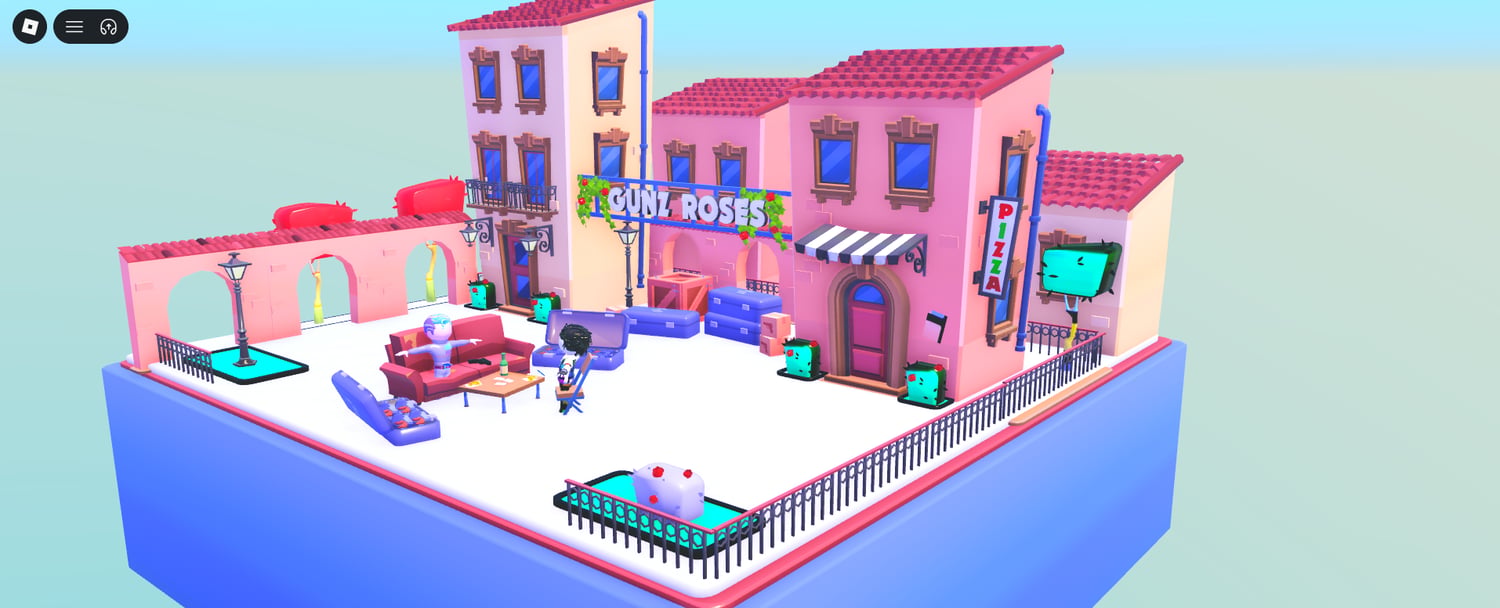 Roblox Italian street buildings asset