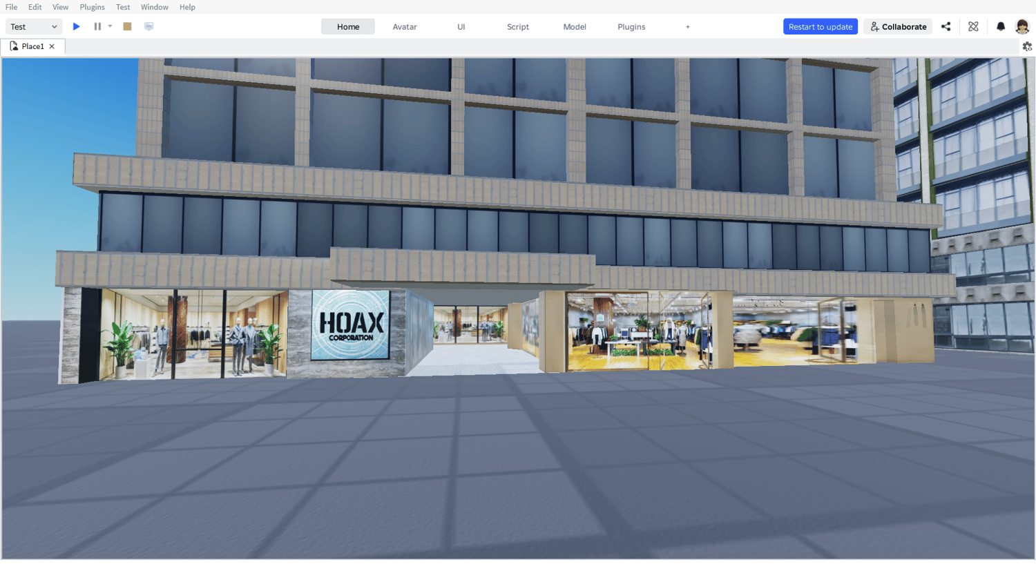 Roblox decorative clothes store building