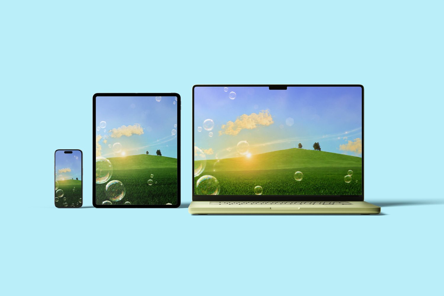 Frutiger Aero Sunset Wallpaper Pack