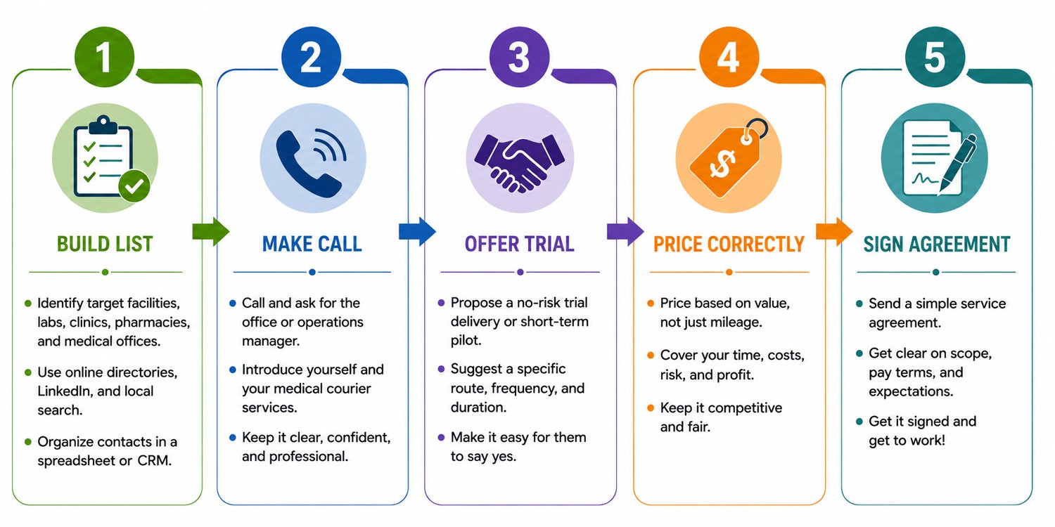 Medical Courier Contract Conversion chart