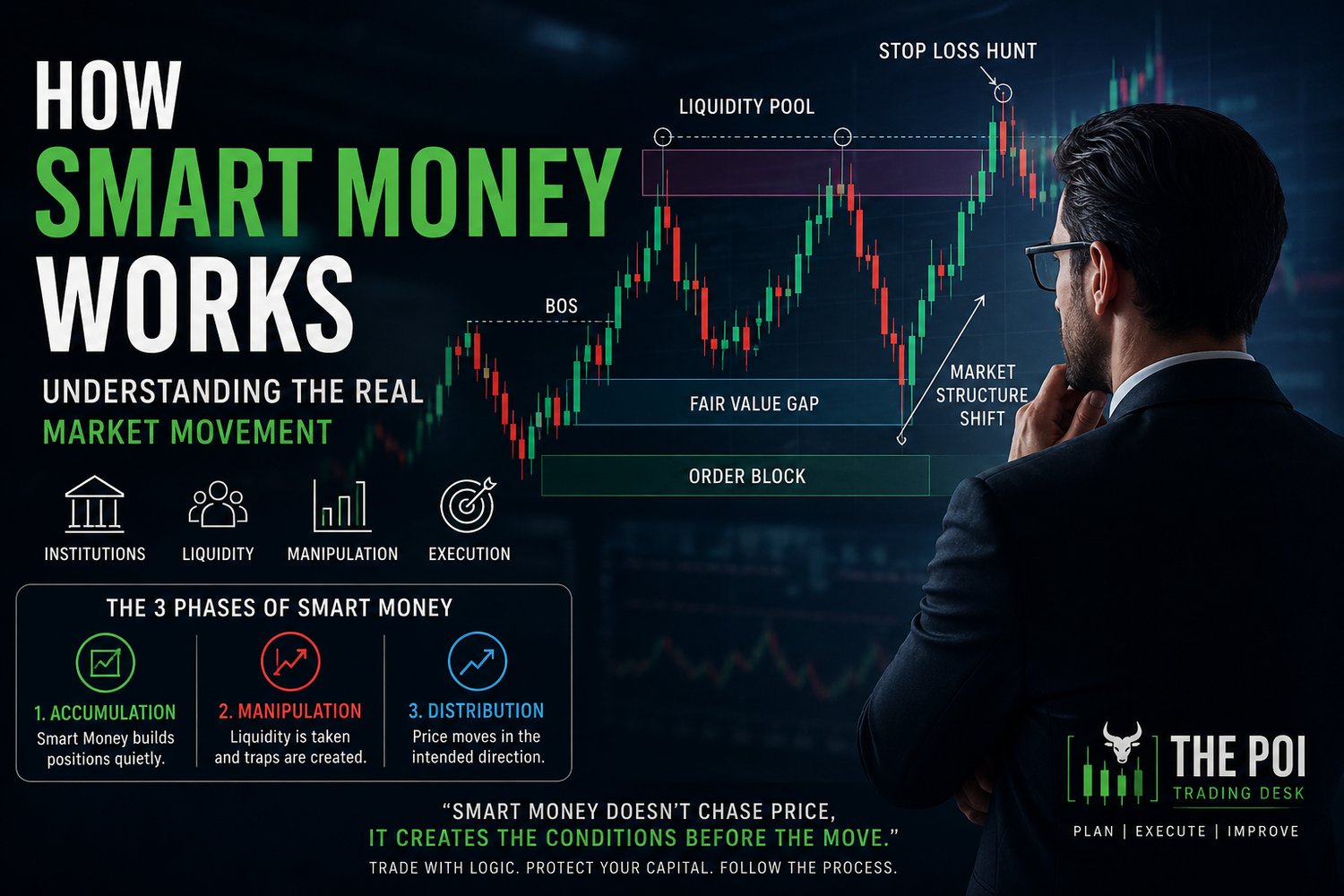 SMC TRADING, THE POI TRADING DESK, ICT TRADING, SMART MONEY