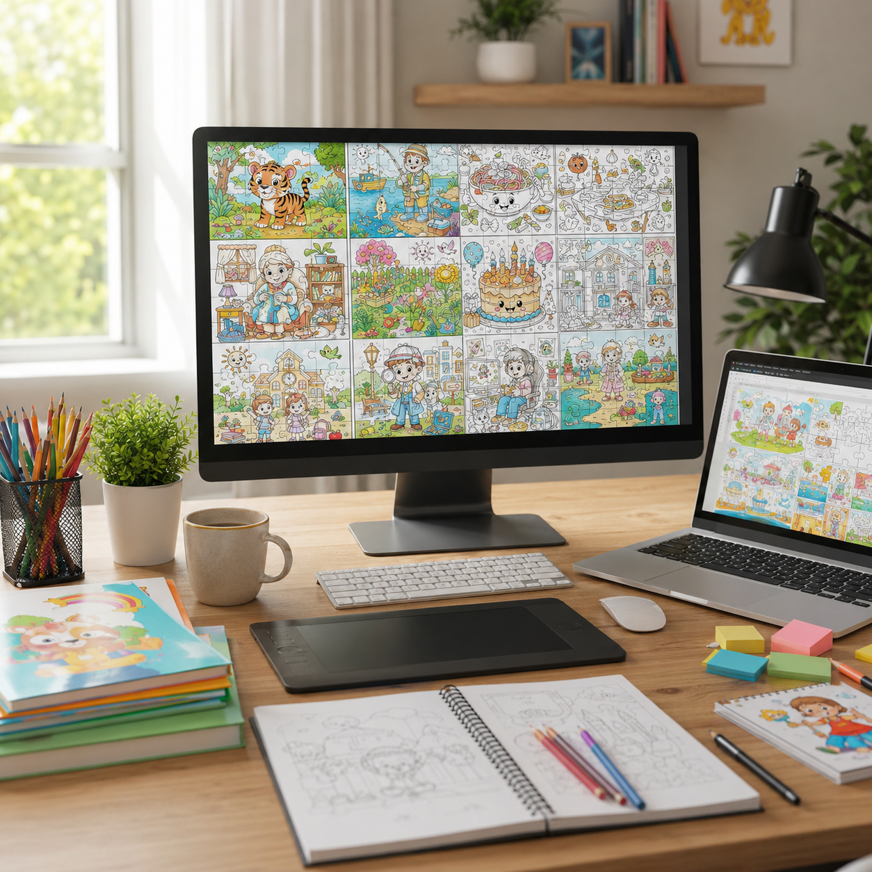 Kids Coloring Puzzle Generator: Create Unlimited Printable Coloring Puzzles with AI