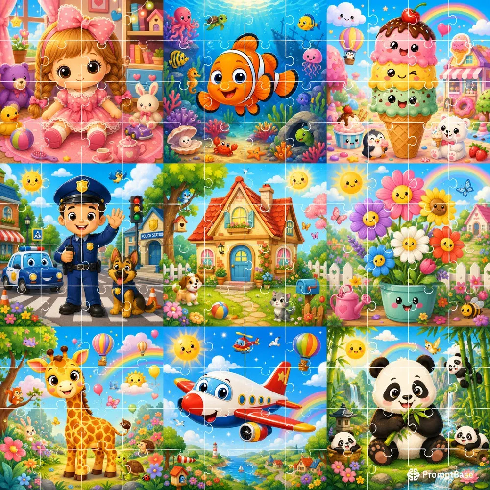 AI Kids Puzzle Illustration Generator: Create Printable Puzzle Designs in Minutes