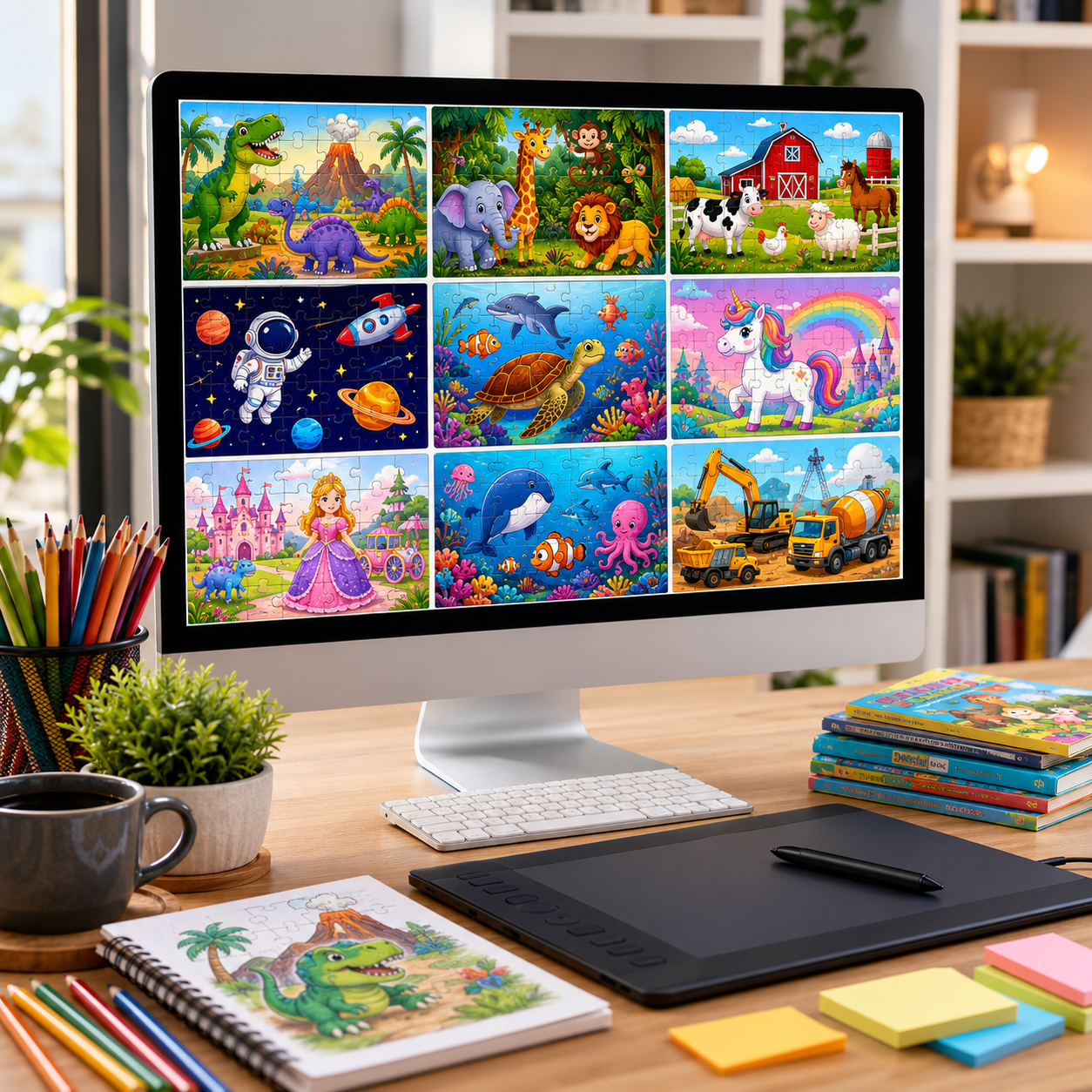 AI Kids Puzzle Illustration Generator: Create Printable Puzzle Designs in Minutes