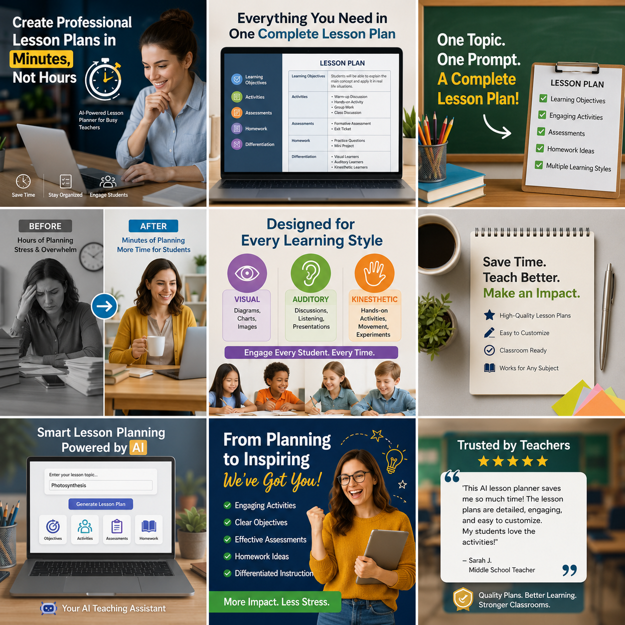 Visual Lesson Planners for Teachers: The Fastest Way to Create Professional AI Lesson Plans