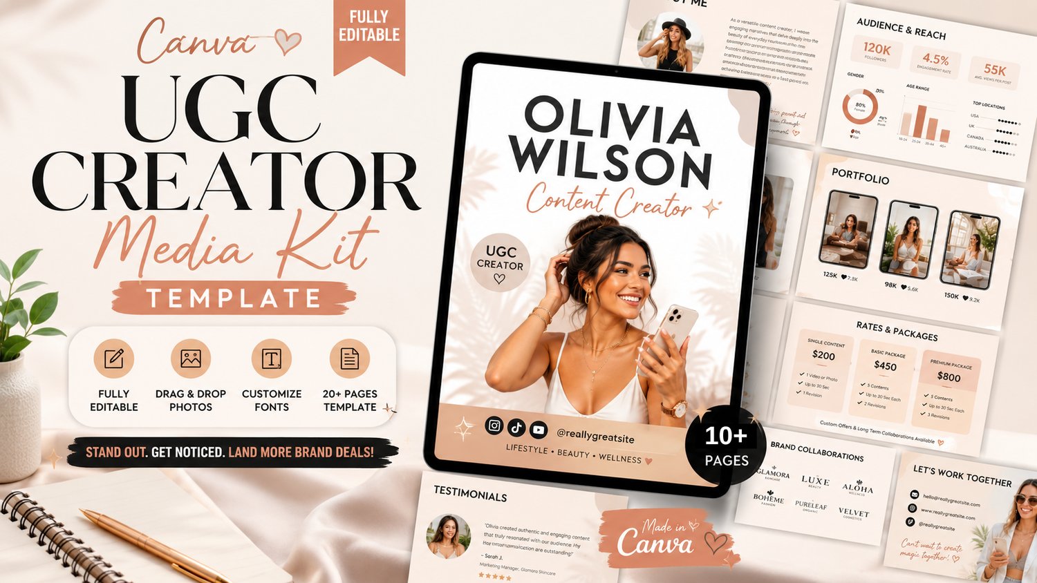ugc media kit template