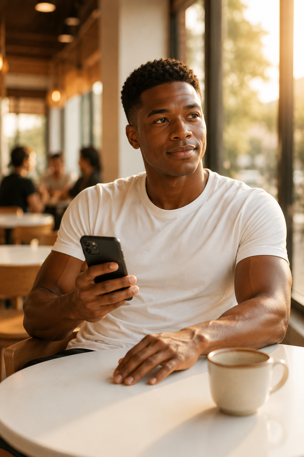 Online fitness coach looking at phone with  tension — sales scripts for personal trainers  to close more coaching clients