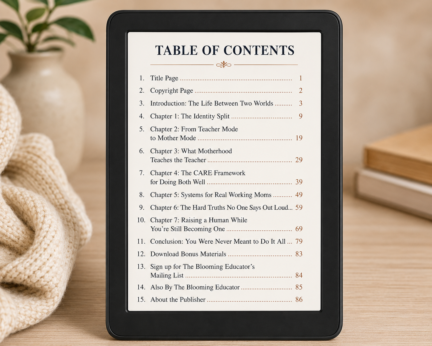 Raising Humans, Teaching Minds Guide TOC mockup
