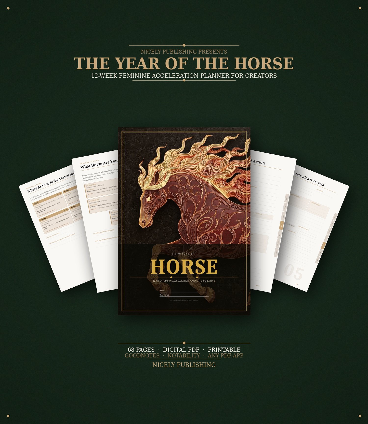 The Year of the Horse: 12 week Feminine Acceleration Planner for Creators