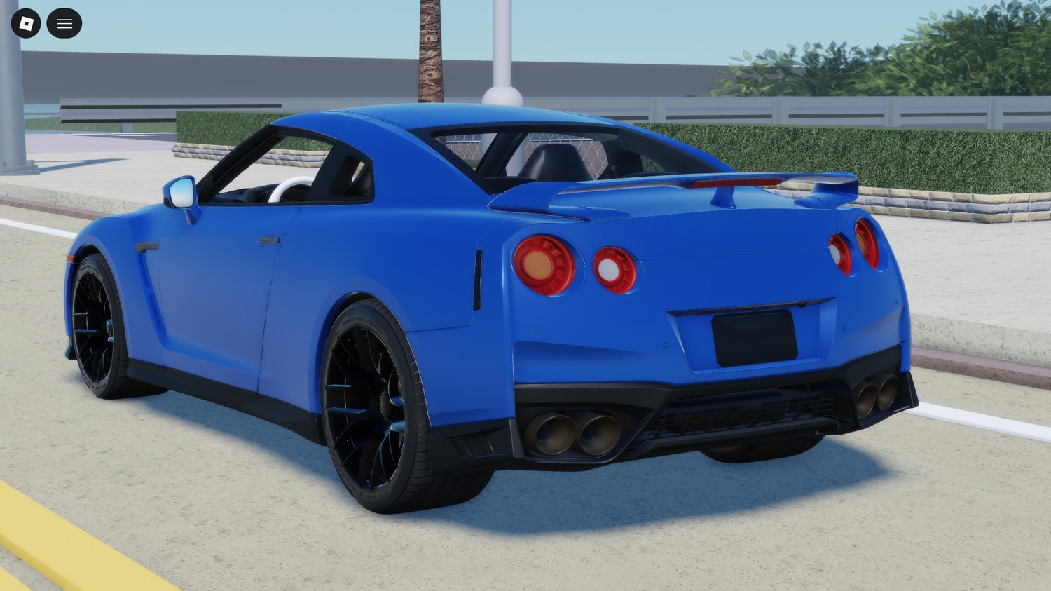 Roblox blue sports car