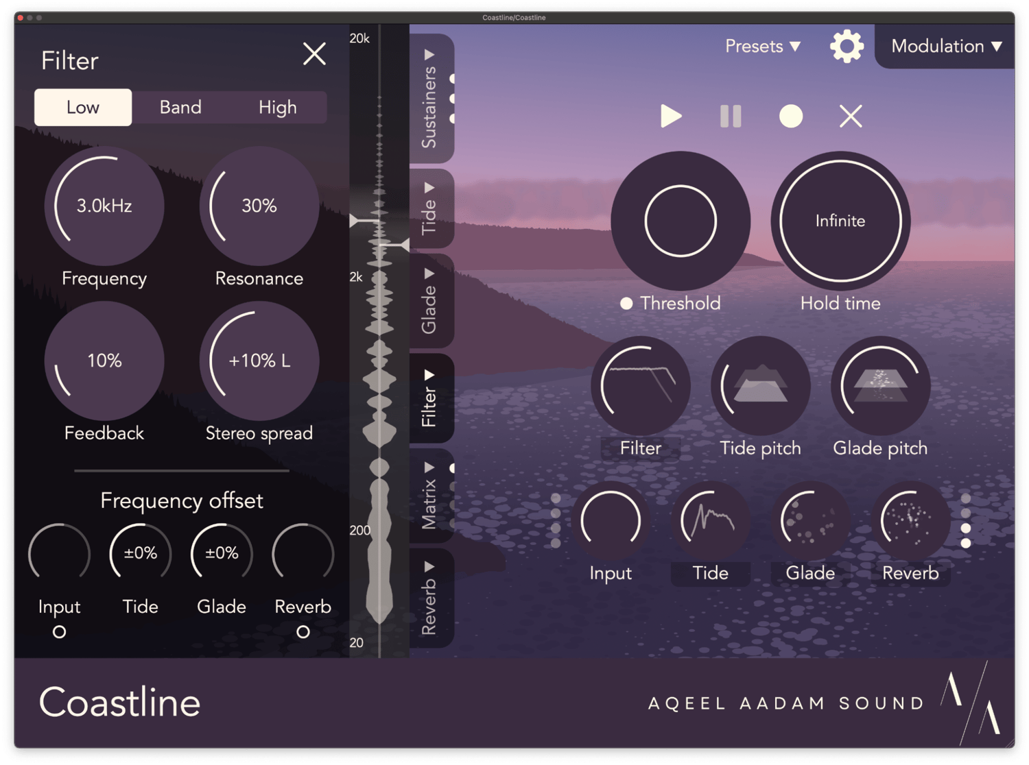 Coastline's stereo filter