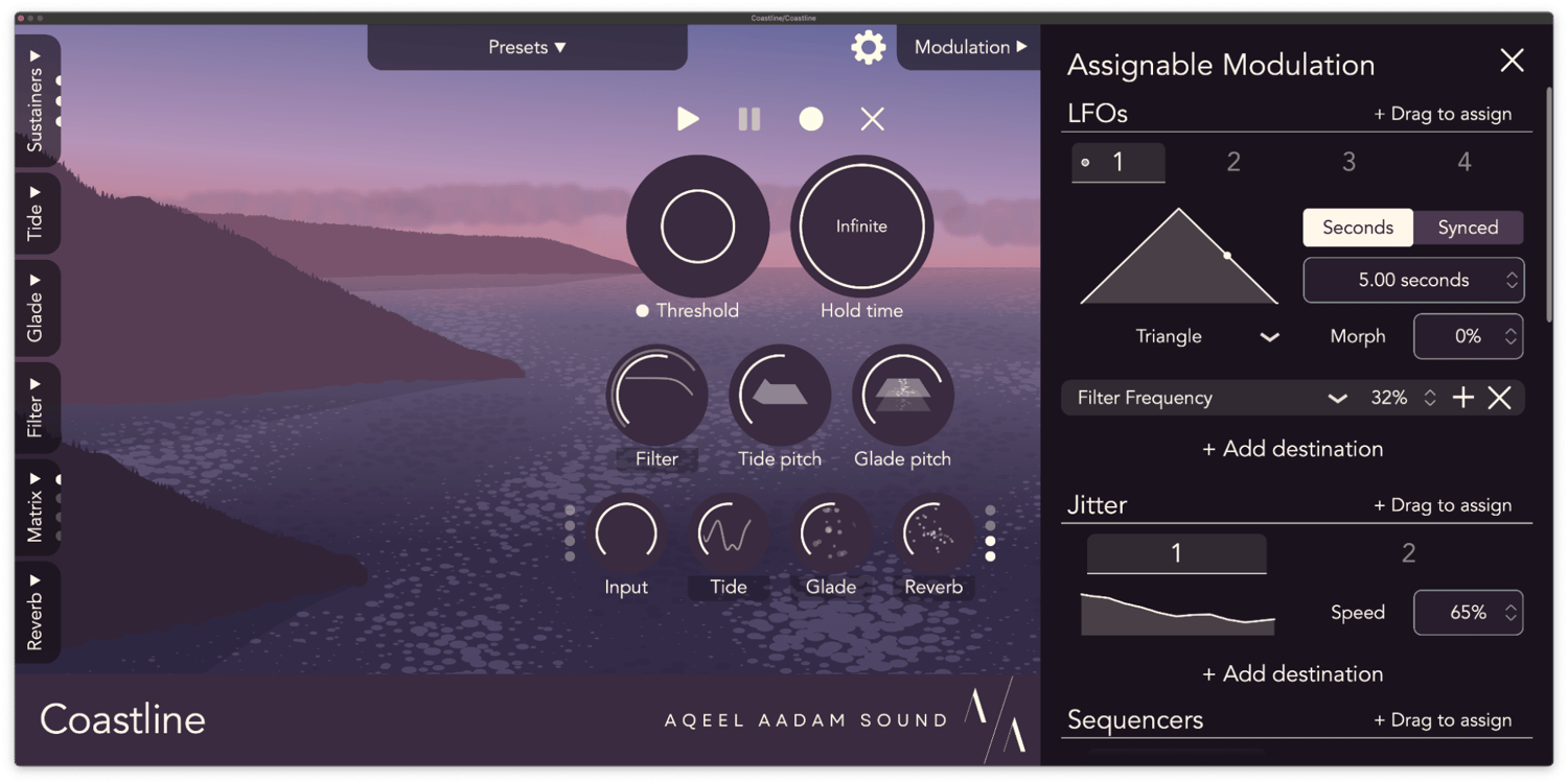 Coastline's Modulation menu