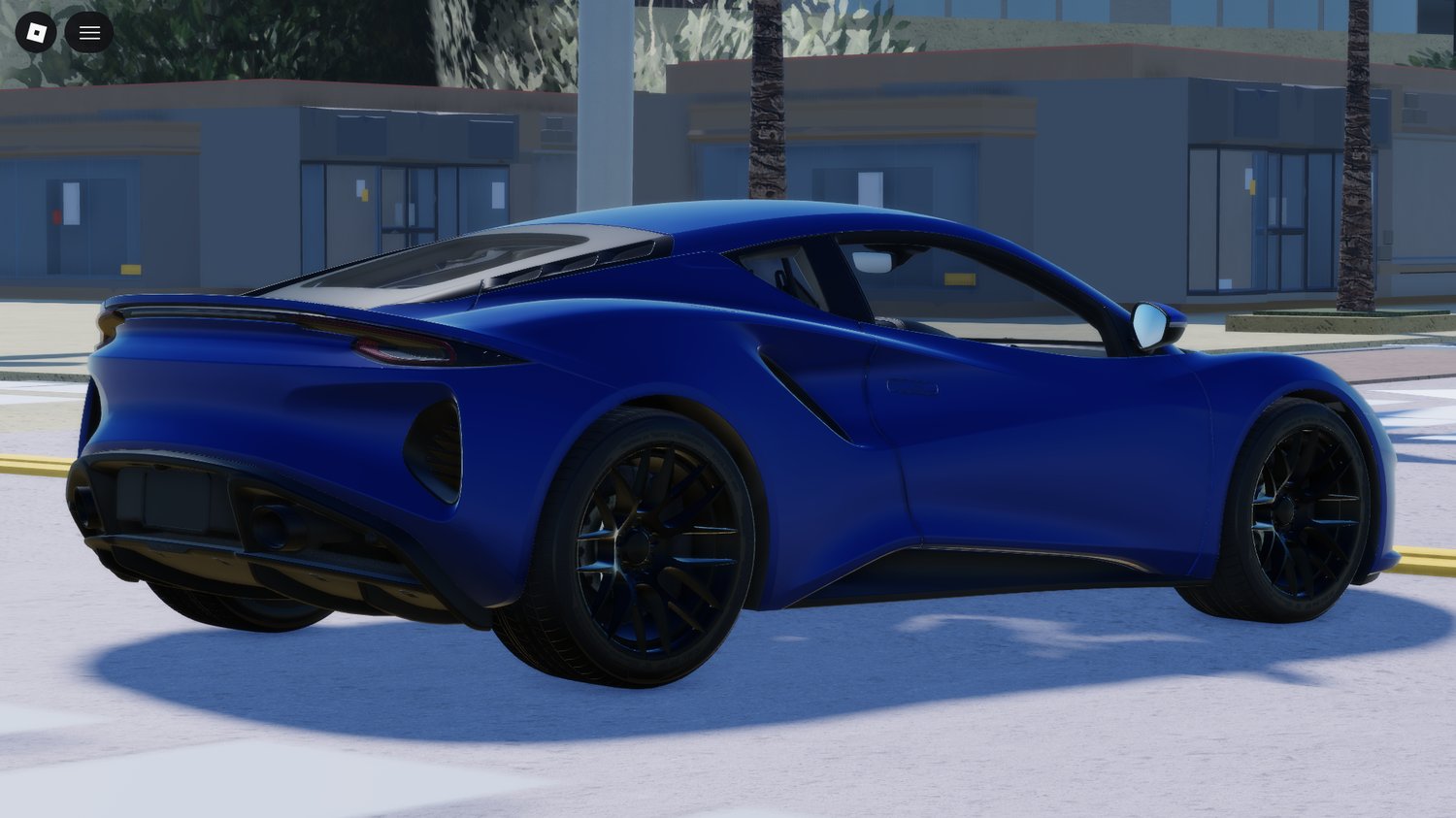 Roblox blue sports car