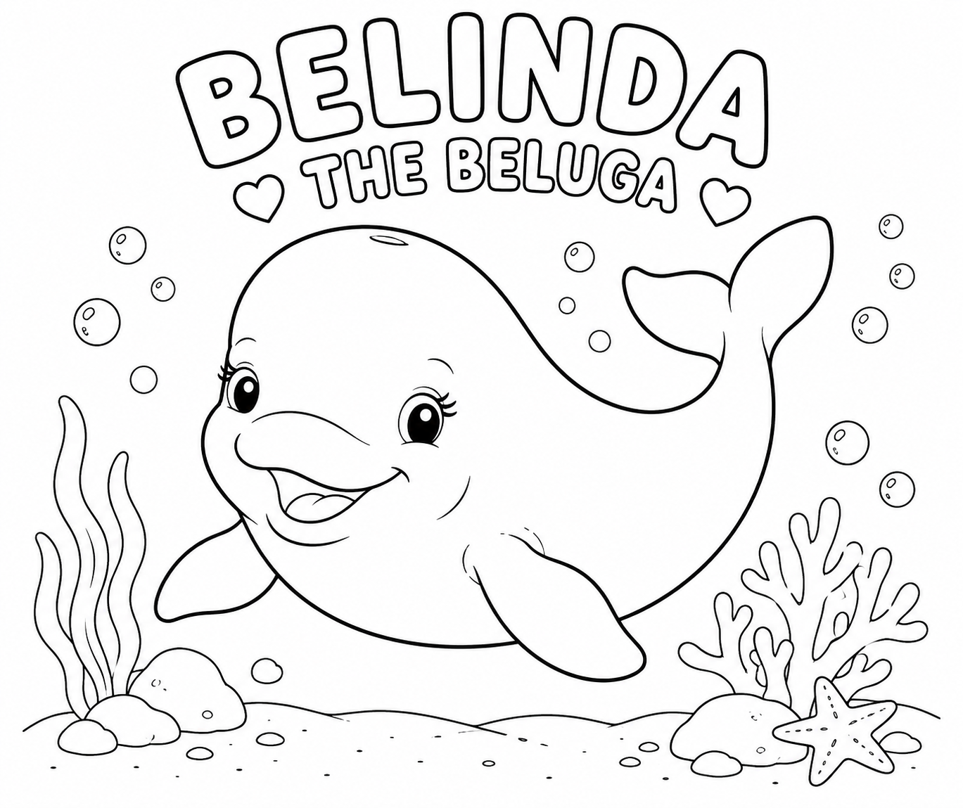 beluga whale coloring page, whale coloring page, ocean coloring page, sea animal coloring page, printable coloring page, cute whale coloring sheet, ocean animals for kids, marine life coloring page, preschool ocean activities, homeschool coloring pages, u