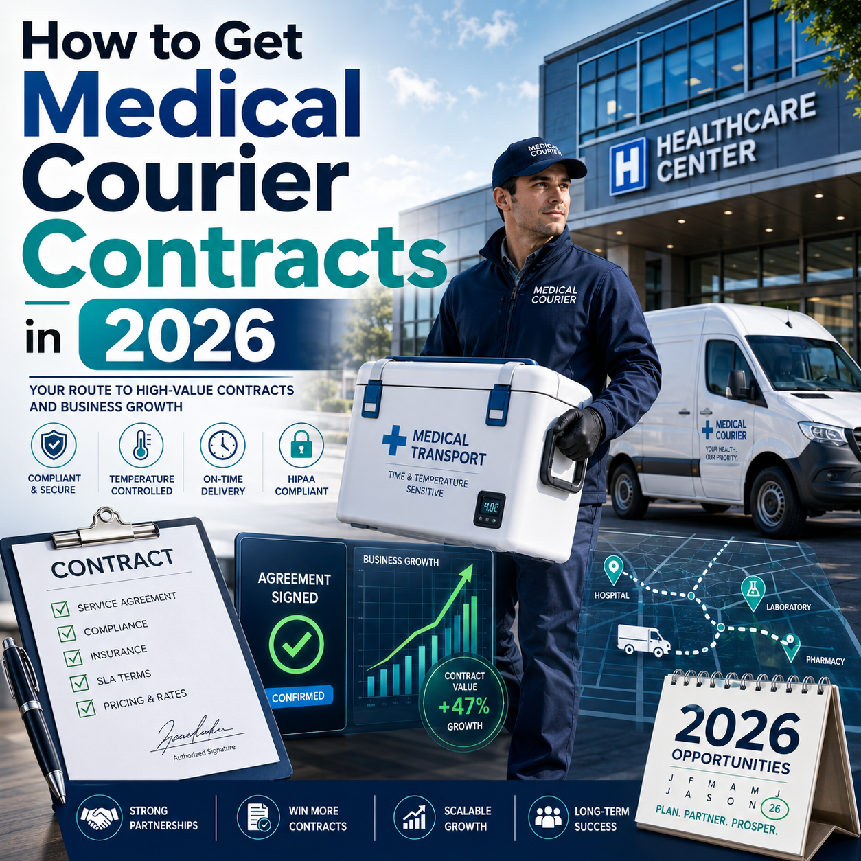 How to Get Medical Courier Contracts in 2026
