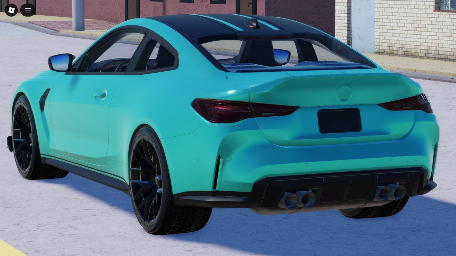 Roblox blue sports car