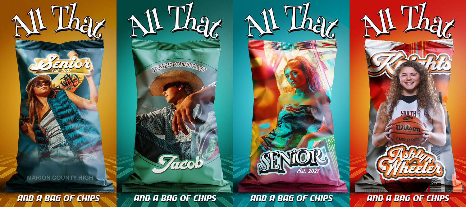 Bag of Chips, Template, Mockup, Photoshop, Design, Marketing, Photography, Seniors, Sports, Teams, Graphics, Products