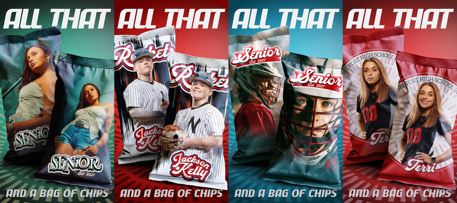 Bag of Chips, Template, Mockup, Photoshop, Design, Marketing, Photography, Seniors, Sports, Teams, Graphics, Products