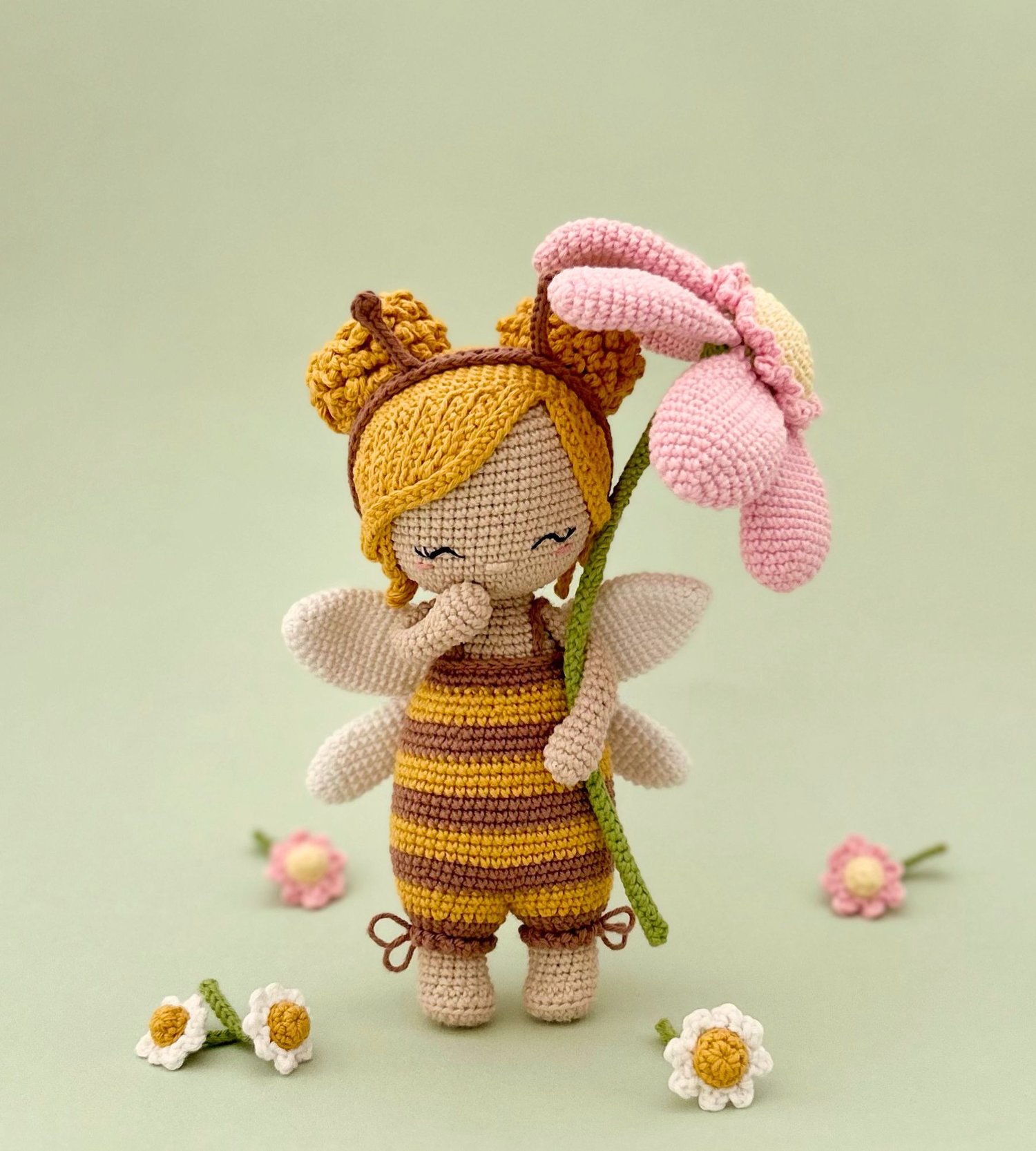 Crochet bee doll
