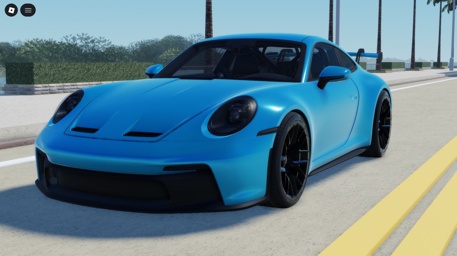 Roblox blue sports car