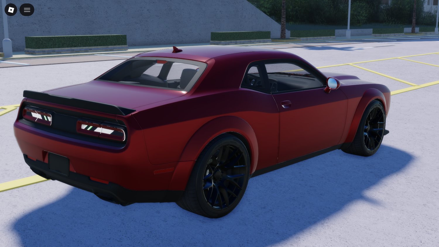 Roblox red muscle car