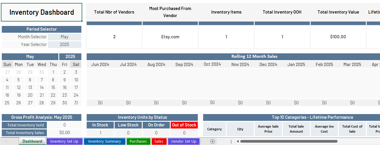 Inventory Spreadsheets