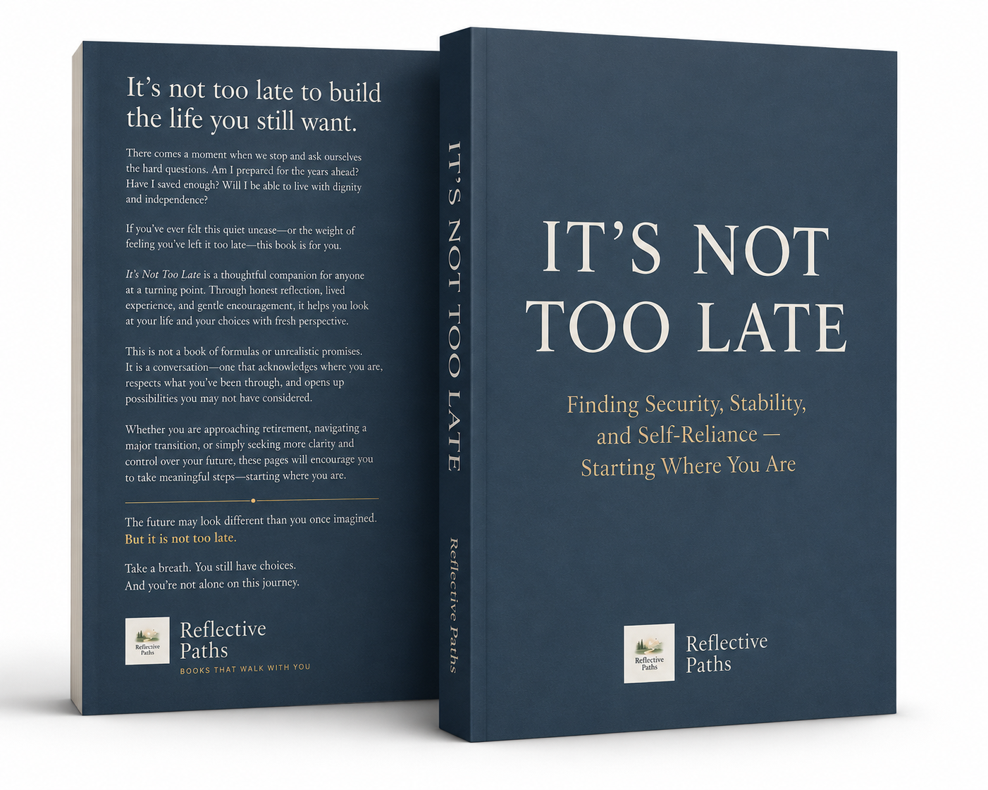 Its Not Too Late book cover by Neeta Shah on security, stability, and self-reliance