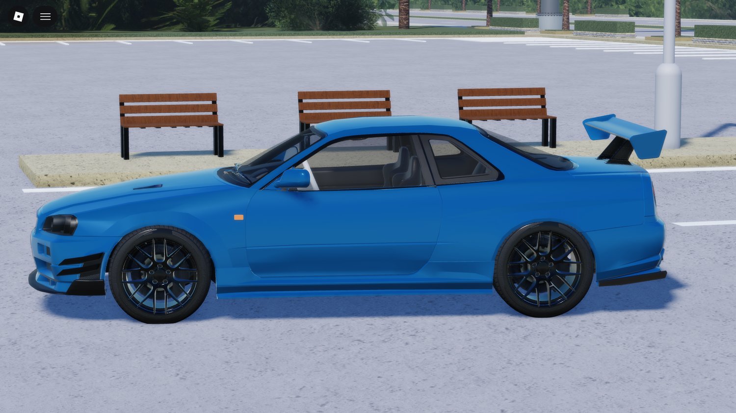 Roblox blue sports car