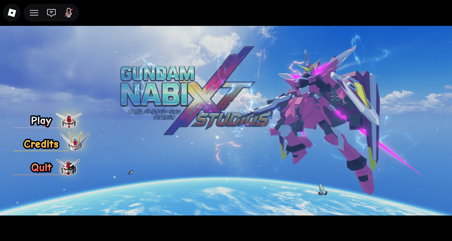 Roblox Gundam menu system