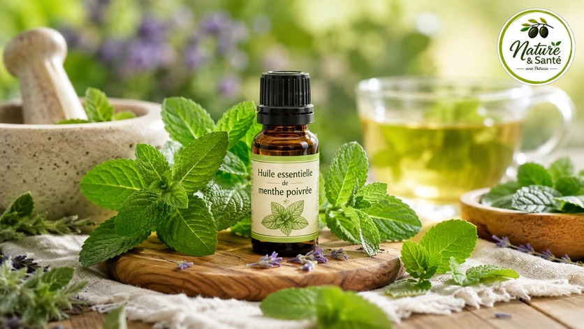 Découvrez les bienfaits de l'huile essentielle de Menthe poivrée : digestion, nausées, maux de tête, fatigue, douleurs et précautions d'emploi. Un guide complet et fiable sur l'aromathérapie naturelle par Nature & Santé avec Patricia.