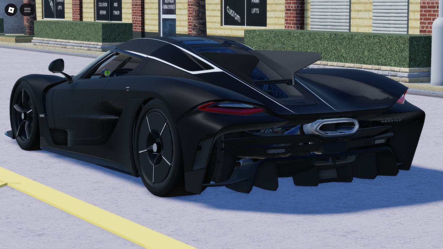Roblox black supercar
