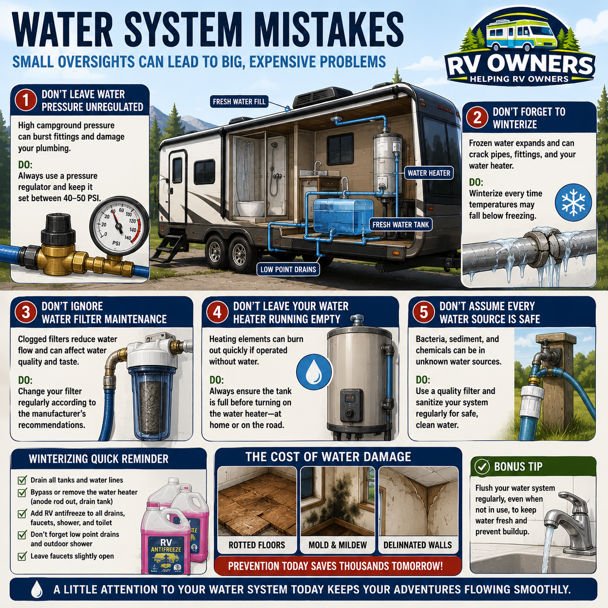 RV Water system mistakes